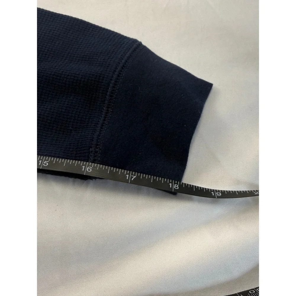 OshKosh B'gosh Boys Navy‎ Blue Waffle Knit Thermal Henley Hoodie Size 14 NWT